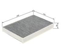 Bosch Genuine Car Cabin Filter 1987435573 | Against Unpleasant Smells, Pollen and Dust for Cleaner Air Inside the Vehicle