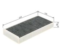 BOSCH 1987435582 Interior Air Filter Cabin Pollen Filter Fits BMW Mini
