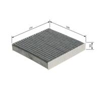 BOSCH 1987435589 Interior Air Filter Cabin Pollen Filter Fits Fiat Lancia