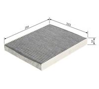 Cabin filter Activated Carbon Filter 1 987 435 596 BOSCH for SEAT VW AUDI SKODA