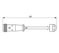 Bosch Wear Sensor Front Brake Pad AP310 - 1987473038