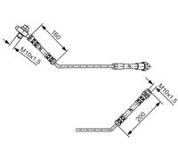 Flexible brake hose 1 987 476 054 BOSCH for BMW X5