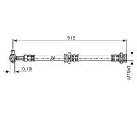 Bosch Brake Hoses Front Right Diameter 10.2mm 1987476376