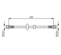 Bosch 1987476411 Brake Hose Front Fits VW Transporter Transporter / Caravelle