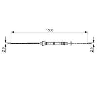 BOSCH BRAKE CABLE BC1150 [1987482266]