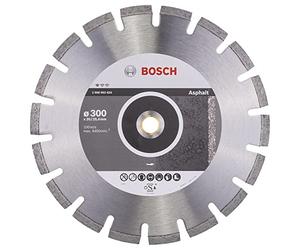 Bosch 1x Asphalt Diamond Discs f. Petrol/Table Saws 20/25.4mm | for Fresh Concrete, Asphalt, Ø 300 mm, Professional Accessory Petrol Saw, Table Circular Saw