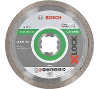 Bosch 1x Ceramic Cutting Disc Precision for Small Ange Grinder, Bore X-Lock | for Hard Ceramic Tiles, Marble, Ø 125 mm, Professional Accessory Small Angle Grinder