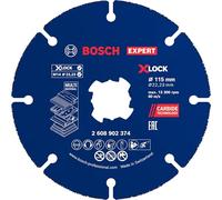 Bosch 1x Expert Carbide Multi Wheel Cutting Disc, X-Lock (for Hardwood, Wood with Nails, Ø 115 mm, Professional Accessory Small Angle Grinder)