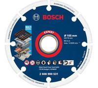 Bosch 1x EXPERT Diamond Metal Wheel Cutting Disc, Bore 16 mm | for Cast iron, Stainless steel, Ø 105 mm, Professional Accessory Small Angle Grinder, Marble Cutter