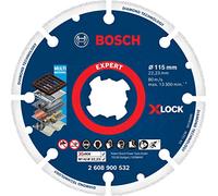 Bosch 1x EXPERT Diamond Metal Wheel Cutting Disc, X-Lock | for Cast iron, Stainless steel, Ø 115 mm, Professional Accessory Small Angle Grinder