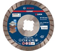 Bosch 1x EXPERT Multi Material Turbo Diamond Cutting Disc, X-Lock | for Concrete, Brick, Ø 115 mm, Professional Accessory Small Angle Grinder
