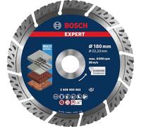 Bosch 1x EXPERT MultiMaterial Diamond Cutting Disc (for Concrete, Reinforced concrete, Ø 180 mm, Professional Accessory Large Angle Grinder)