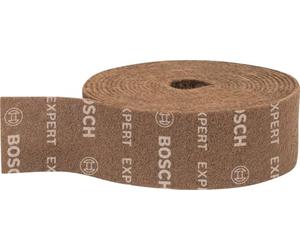 Bosch 1x EXPERT N880 Fleece Roll (for Steel sheets, Stainless steel, Width 100 mm, Length 10 m, Professional Accessory Hand Sanding)