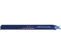 Bosch Professional 1x Expert ‘Thick Tough Metal’ S 1255 CHC Reciprocating Saw Blade (for Tough steel, Cast iron, Length 300 mm, Accessories Reciprocating Saw)