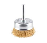 Bosch 0.2mm Crimped Brass Wire Brush 50mm 6mm Shank