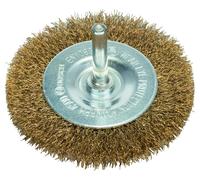 Bosch 1x PRO BrassCoated Steel Longlife Wire Wheel, Crimped Wire for 6 mm Cyl...