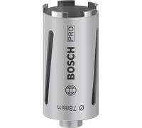 Bosch 1x PRO Core Cutter dry for Diamond Drills, G 1/2-Inch | for Lime and sand bricks, Brick, Ø 78 mm, Professional Accessory Diamond Drill