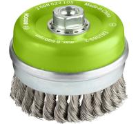 Bosch 1x PRO Inox Heavy Cup Brush Knotted Wire f. Large Grinders M14 | for Non-ferrous metals, Steel, Ø 100 mm, Professional Accessory Large Angle Grinder