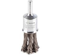 Bosch 1x PRO Inox Heavy End Brush Knotted Wire, Cyl. Shank | for Stainless steel, Non-ferrous metals, Ø 19 mm, Professional Accessory Drill Driver