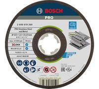 Bosch 1x PRO Inox/Metal Bonded Cut Disc Long Life, X-Lock | for Steel, Stainless steel, Ø 115 mm, Professional Accessory Small Angle Grinder