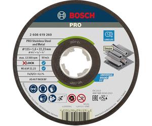 Bosch 1x PRO Inox/Metal Bonded Cut Disc Long Life, X-Lock | for Steel, Stainless steel, Ø 115 mm, Professional Accessory Small Angle Grinder