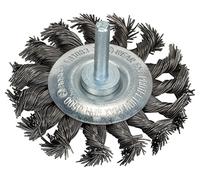 Bosch 1x PRO Metal Heavy Wire Wheel Knotted Wire, Cylindrical Shank | for Steel, Ø 75 mm, Professional Accessory Drill Driver