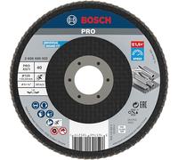 Bosch 1x PRO Metal X571 Flap Disc Angled Version Fiber for Small Angle Grinders (for Steel, Stainless steel, Ø 125 mm, Grit 40, Professional Accessory Small Angle Grinder)