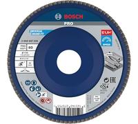 Bosch 1x PRO Metal X571 Flap Disc Straight Version Plastic for Small Angle Grinders (for Steel, Stainless steel, Ø 115 mm, Grit 80, Professional Accessory Small Angle Grinder)