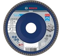 Bosch 1x PRO Metal X571 Flap Disc Straight Version Plastic for Small Angle Grinders (for Steel, Stainless steel, Ø 115 mm, Grit 60, Professional Accessory Small Angle Grinder)
