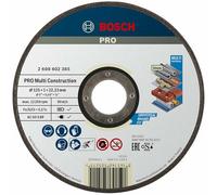 Bosch 1x PRO Multi Construction Bonded Cutting Disc, Bore 22.23 mm | for Stainless steel, Non-ferrous metals, Ø 125 mm, Professional Accessory Small Angle Grinder