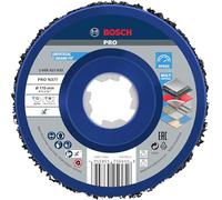 Bosch 1x PRO Multi Material Cleaning Disc N377 for Small Angle Grinders and X-Lock (for Steel sheets, Steel, Ø 115 mm, Grit, Professional Accessory Small Angle Grinder)