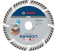 Bosch 1x PRO Multi Material Diamond Cutting Disc for Bore 22.23 and Large Angle Grinders (for Concrete, Reinforced concrete, Ø 150 mm, Professional Accessory Large Angle Grinder)