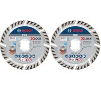 Bosch 1x PRO Multi Material Diamond Cutting Disc for X-Lock and for Small Angle Grinders (for Concrete, Reinforced concrete, Ø 125 mm, Professional Accessory Small Angle Grinder) (Pack of 2)