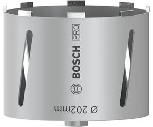 Bosch 1x PRO Multi Material Dry Diamond Core Cutters for G 1/2-Inch and Diamond Drills (for Lime and sand bricks, Brick, Ø 202 mm, Professional Accessory Diamond Drill)