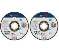 Bosch 1x PRO Stainess Steel and Metal Longlife Cutting Disc for Small Angle Grinder and X-Lock, M14/22.23 mm (Ø 125 mm, Professional Accessory Small Angle Grinder) (Pack of 2)