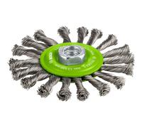Bosch 1x PRO Stainless Steel Longlife Wire Wheel, Knotted Wire for Small Angle Grinder and M14 Thread (for Non-ferrous metals, Steel, Ø 115 mm, Professional Accessory Small Angle Grinder)