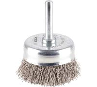 Bosch 2608622117 Shank Cup Brush Crimped Wire, 0.3mm Inox, 50mm x 6mm, Silver