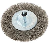 Bosch 1x PRO Stainless Steel Longlife Wire Wheel, Crimped Wire for 6 mm Cylindrical Shank and Drill (Ø 100 mm, Professional Accessory Rotary Drill/Drivers)