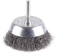 Bosch 1x PRO Steel Longlife Cup Brush, Crimped Wire for 6 mm Cylindrical Shank and Drill (Ø 70 mm, Professional Accessory Rotary Drill/Drivers)