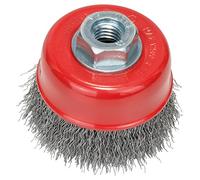 Bosch Accessories 1x Crimped Wire Cup Brush (for Steel, Metal, 70 mm, M14, Accessories for Angle Grinders)