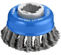 Bosch X-Lock Cup Brushes Knotted 75MM Steel 0.35MM