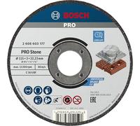 Bosch 1x PRO Stone Bonded Cutting Disc, Bore 22.23 mm | for Hollow brick building block, Marble, Ø 115 mm, Professional Accessory Small Angle Grinder