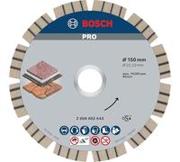 Bosch 1x PRO Stone Diamond Cutting Disc for Bore 22.23 and Large Angle Grinders (for Soft stone, Hard stone, Ø 150 mm, Professional Accessory Large Angle Grinder)