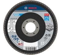 Bosch 1x PRO X571 Flap Disc, Angled Version, Fibre | for Steel, Stainless steel, Grit 40, Professional Accessory Small Angle Grinder