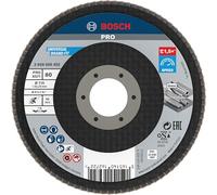 Bosch 1x PRO X571 Flap Disc, Angled Version, Fibre | for Steel, Stainless steel, Grit 80, Professional Accessory Small Angle Grinder