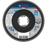 Bosch 1x PRO X571 Flap Disc, Angled Version, X-Lock | for Steel, Stainless steel, Grit 120, Professional Accessory Small Angle Grinder