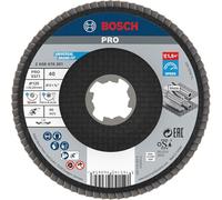 Bosch 1x PRO X571 Flap Disc, Angled Version, X-Lock | for Steel, Stainless steel, Grit 40, Professional Accessory Small Angle Grinder