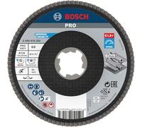 Bosch 1x PRO X571 Flap Disc, Angled Version, X-Lock | for Steel, Stainless steel, Grit 60, Professional Accessory Small Angle Grinder