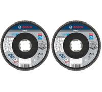 Bosch 1x PRO X571 Flap Disc, Angled Version, X-Lock (Pack of 2)