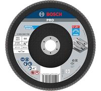 Bosch 1x PRO X571 Flap Disc f. Large Grinders, Straight Version, Fibre | for Steel, Stainless steel, Grit 60, Professional Accessory Large Angle Grinder